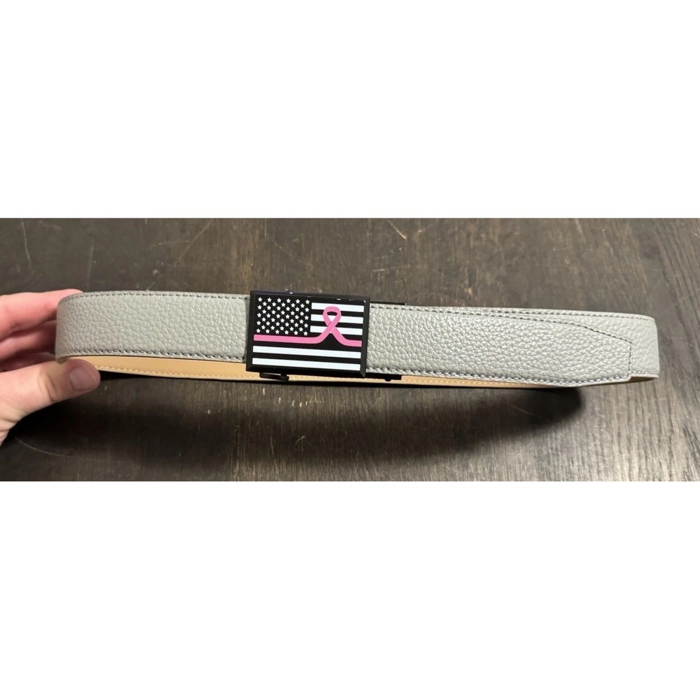 Nexbelt Cancer Awareness Belt‎ The Belt With No Holes Men's Grey 30